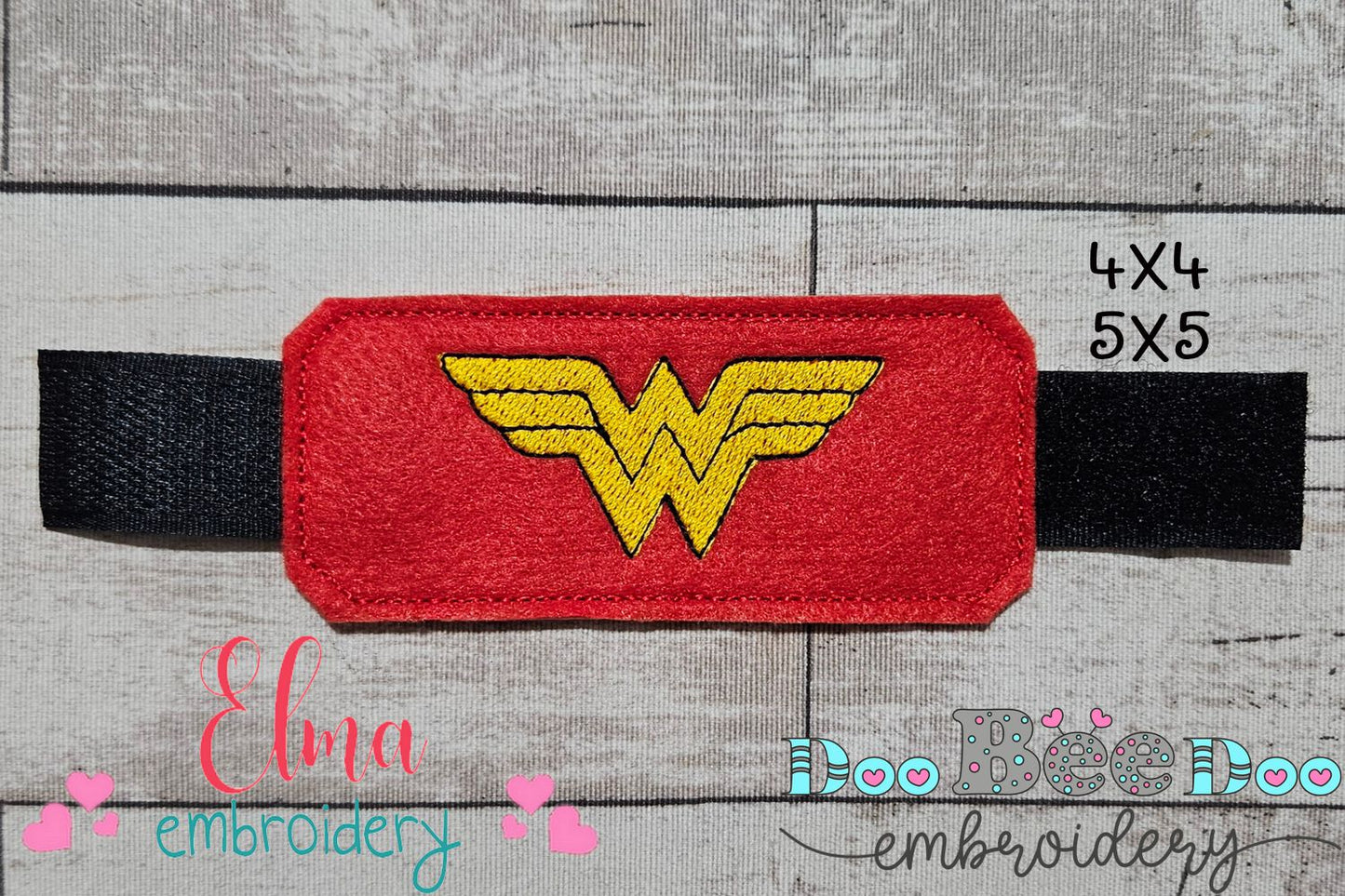 Wonder Woman Power Set ✨ Mask and Bracelet – ITH Project – Machine Embroidery Design