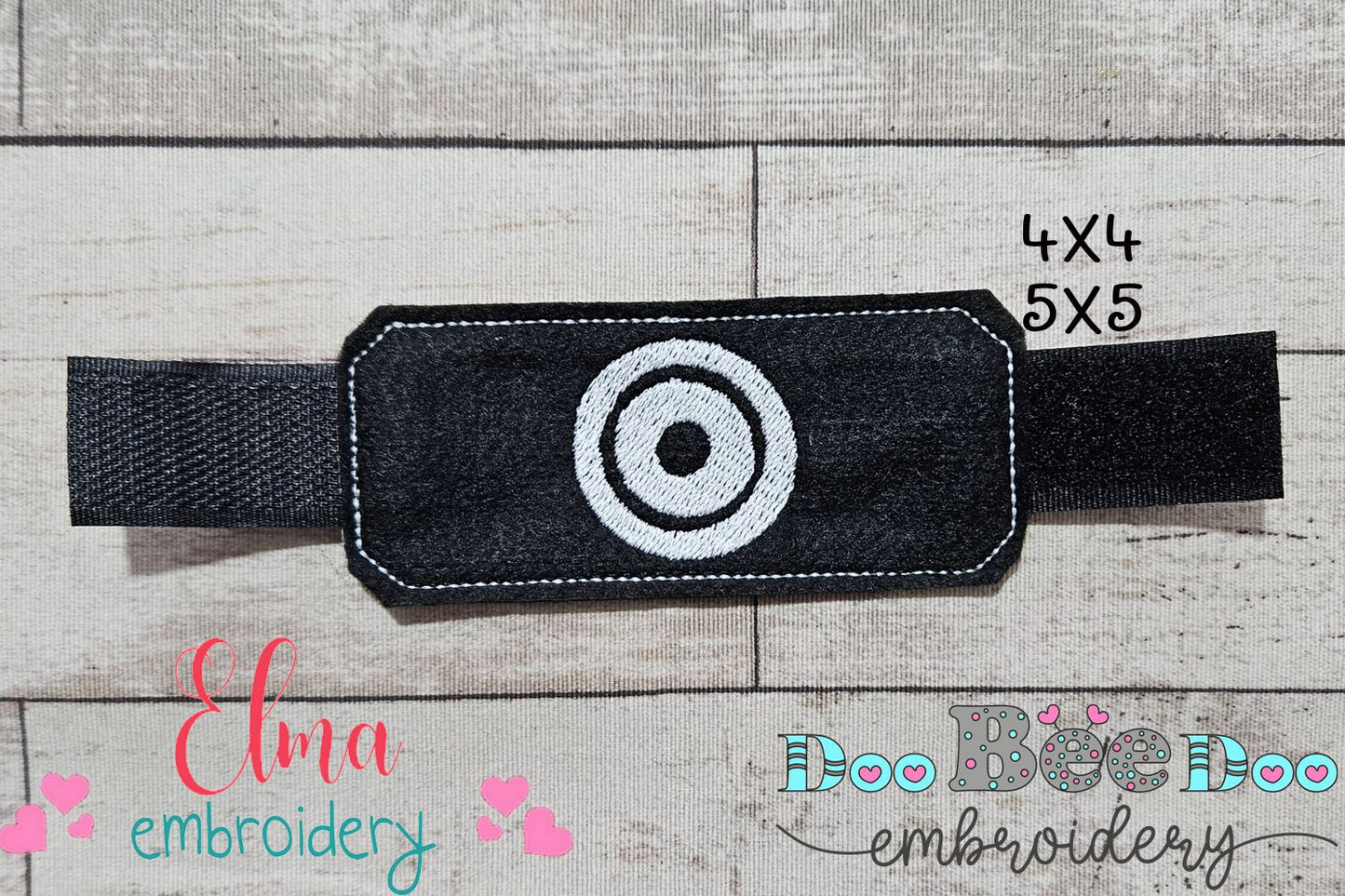 🎯 Hit the Target! Bullseye Mask & Bracelet - ITH Felt - Machine Embroidery Design