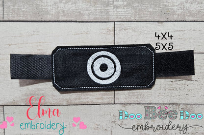 🎯 Hit the Target! Bullseye Mask & Bracelet - ITH Felt - Machine Embroidery Design