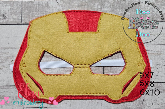 🛠️ Ironman Hero Mask – ITH Project – Machine Embroidery Design