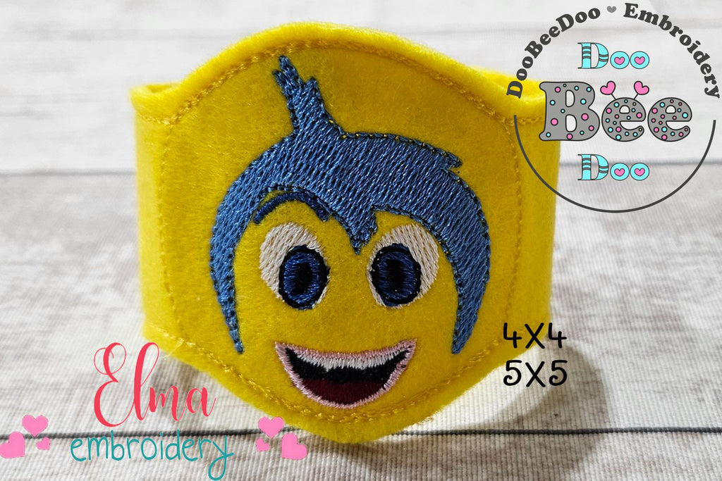 Inside Out Joy Mask and Bracelet ITH Project - Applique - Machine Embroidery Design