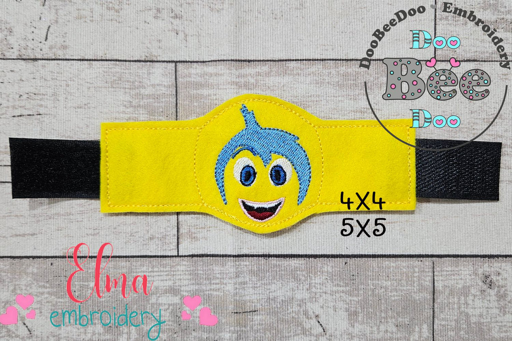 Inside Out Joy Mask and Bracelet ITH Project - Applique - Machine Embroidery Design