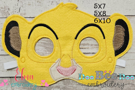 Simba's Jungle Adventure Mask – ITH Project – Machine Embroidery Design