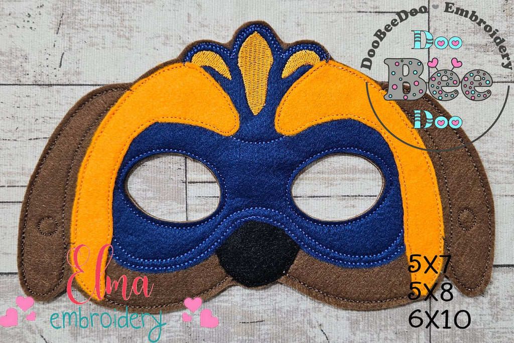 The Mighty Pups Zuma Mask and Bracelet ITH Project - Applique - Machine Embroidery Design