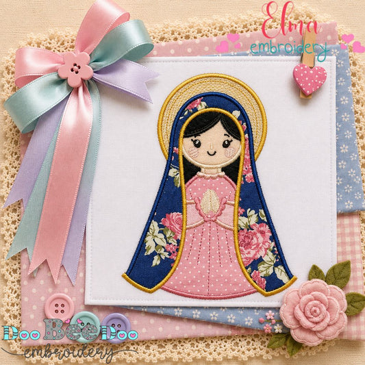 Sweet Virgin Mary - Applique - Machine Embroidery Design