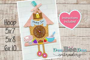 Bakery Cuckoo Clock - ITH Project - Machine Embroidery Design
