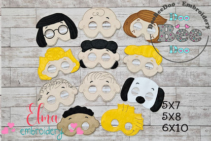 ✨ Peanuts Character Masks – Fun & Easy - Appliqué - ITH Project
