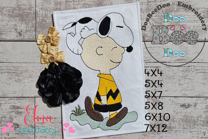Snoopy on My Mind – Fill Stitch – Machine Embroidery Design