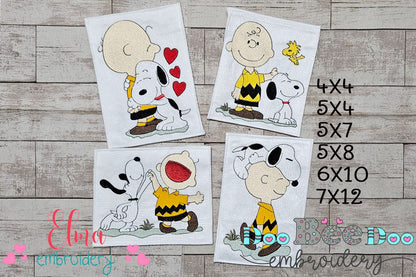 Peanuts Friendship Fun 🐶 – Fill Stitch – Machine Embroidery Design