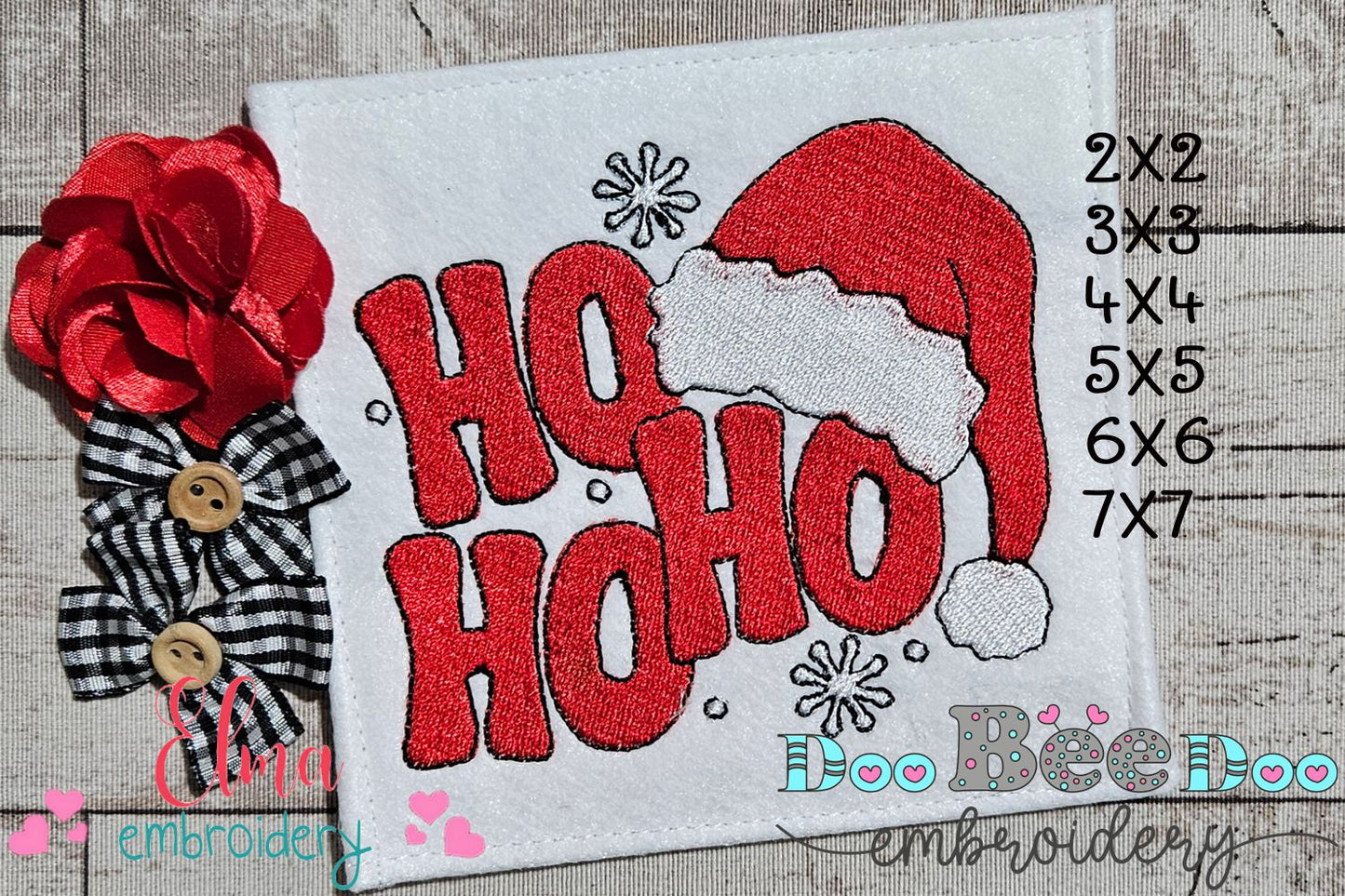 Merry Ho Ho Ho 🎅 – Fill Stitch – Machine Embroidery for Christmas Fun