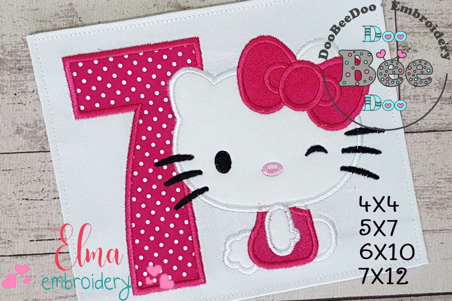 Hello Kitty Baby embroidery design 2