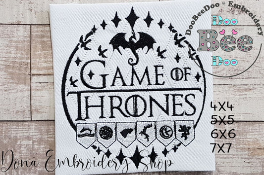 Game of Thrones Logo - Fill Stitch - Machine Embroidery Design