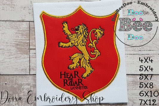 Game of Thrones Lannister Lion - Fill Stitch - Machine Embroidery Design