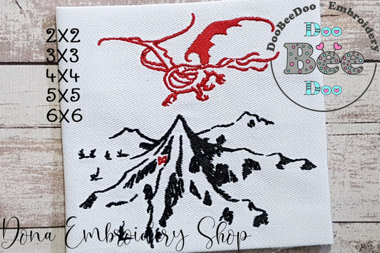 Game of Thrones The Lonely Mountain - Fill Stitch - Machine Embroidery Design