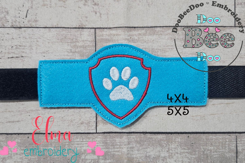 The Mighty Pups Ryder Mask and Bracelet ITH Project - Applique - Machine Embroidery Design