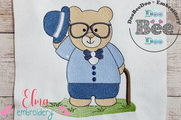 Grandpa Teddy Bear - Fill Stitch