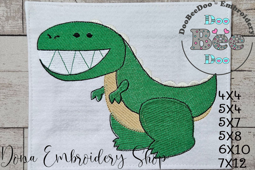 Dinosaur - Fill Stitch - Machine Embroidery Design – DooBeeDoo Machine ...