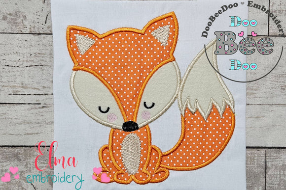 Cute Fox Boy - Applique - Machine Embroidery Design
