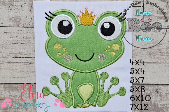 Princess Frog - Applique Embroidery