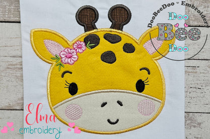 Giraffe Face Girl - Applique