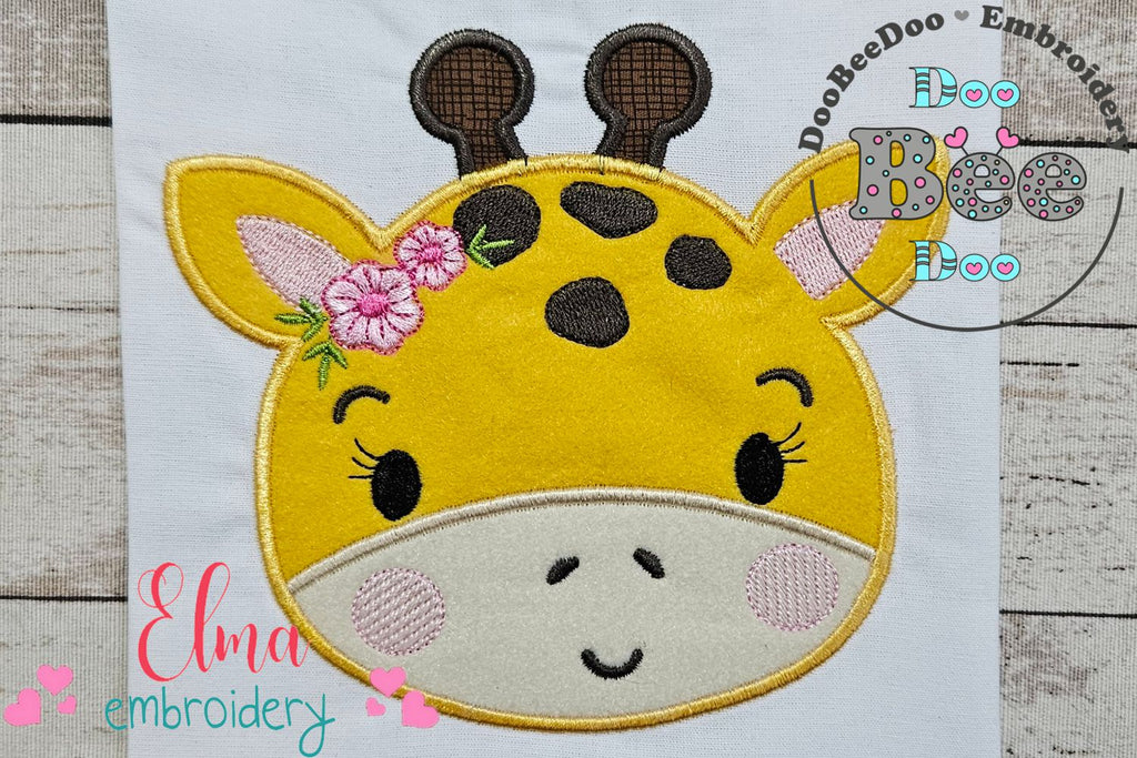 Giraffe Face Girl - Applique