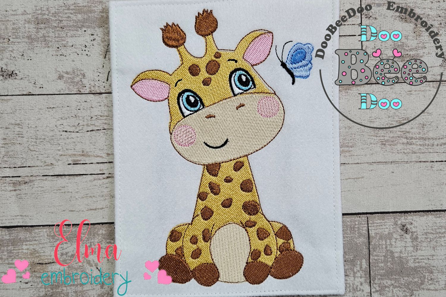 Mom and Baby Giraffe Monogram D