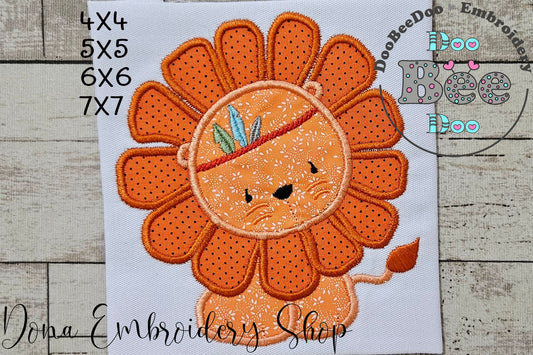 Baby Lion - Applique - Machine Embroidery Design