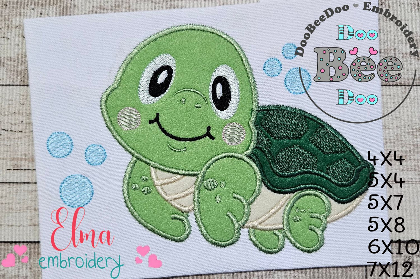 Turtle Boy - Applique Embroidery