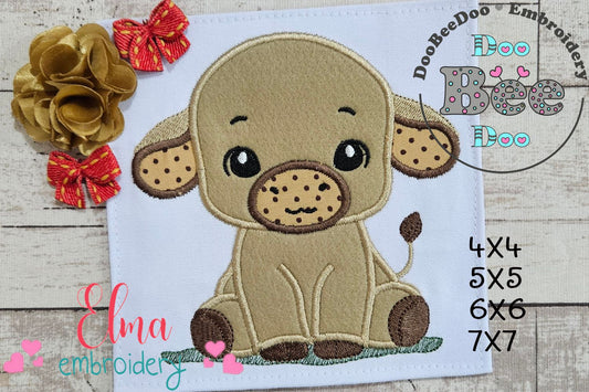 Little Swiss Cow - Applique - Machine Embroidery Design