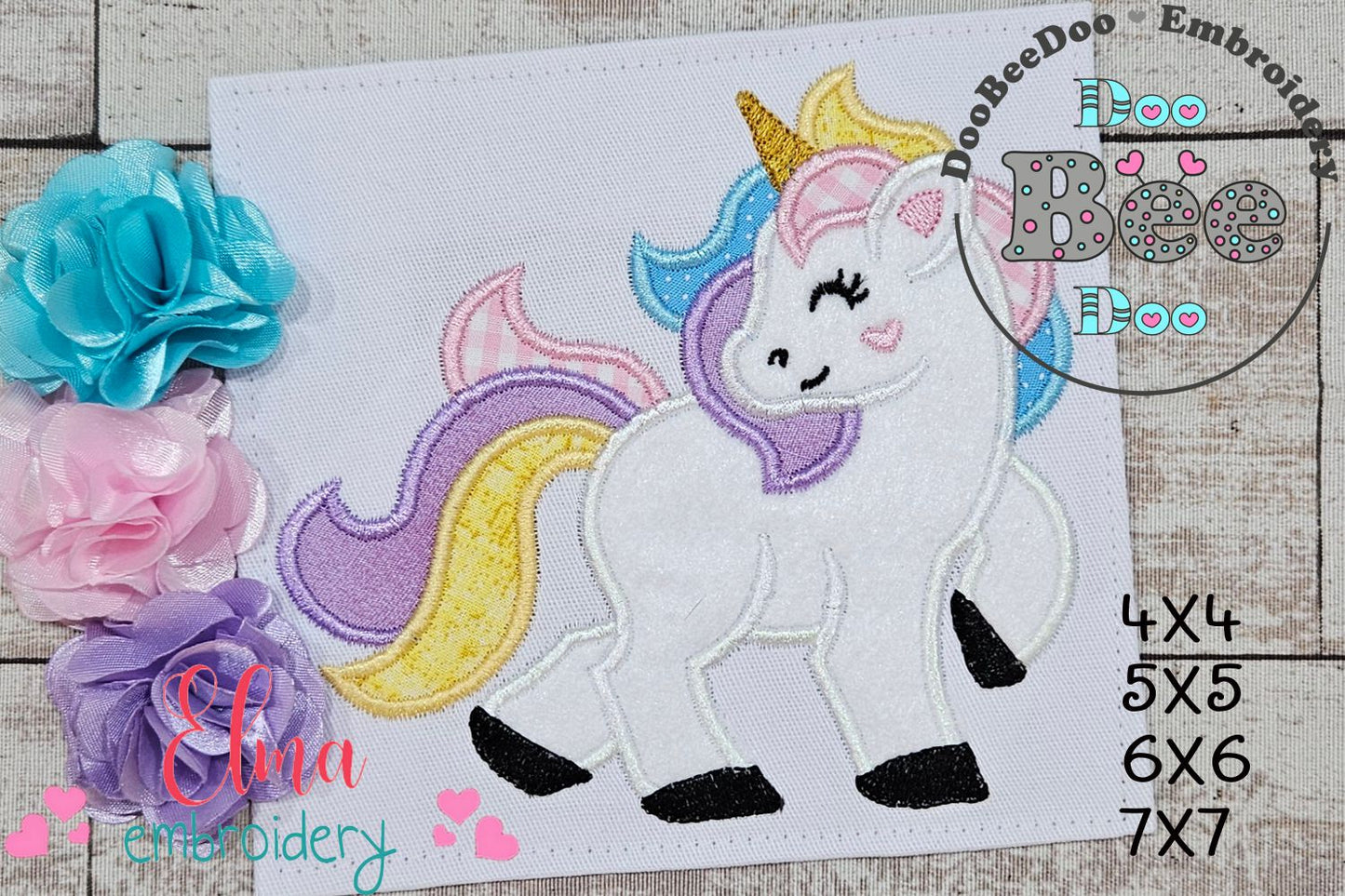 ✨ Magical Dream Unicorn - Applique - Machine Embroidery Design