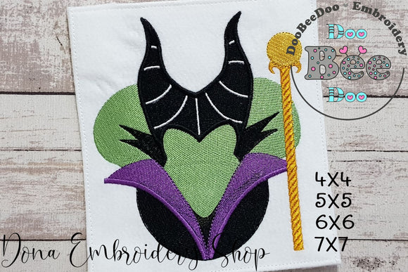 Maleficent - Fill Stitch - Machine Embroidery Design