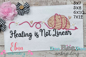 Healing is not Linear - Fill Stitch - Machine Embroidery Design