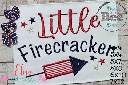 ⭐ Little Firecracker Fun – Applique – Machine Embroidery Design