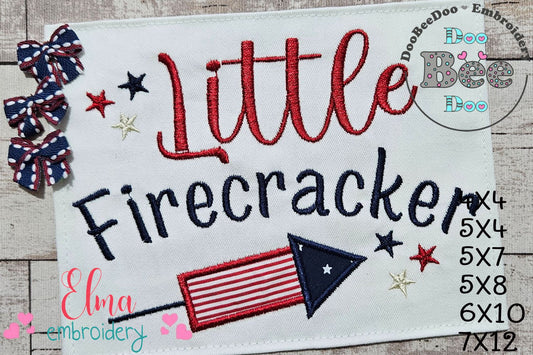 ⭐ Little Firecracker Fun – Applique – Machine Embroidery Design