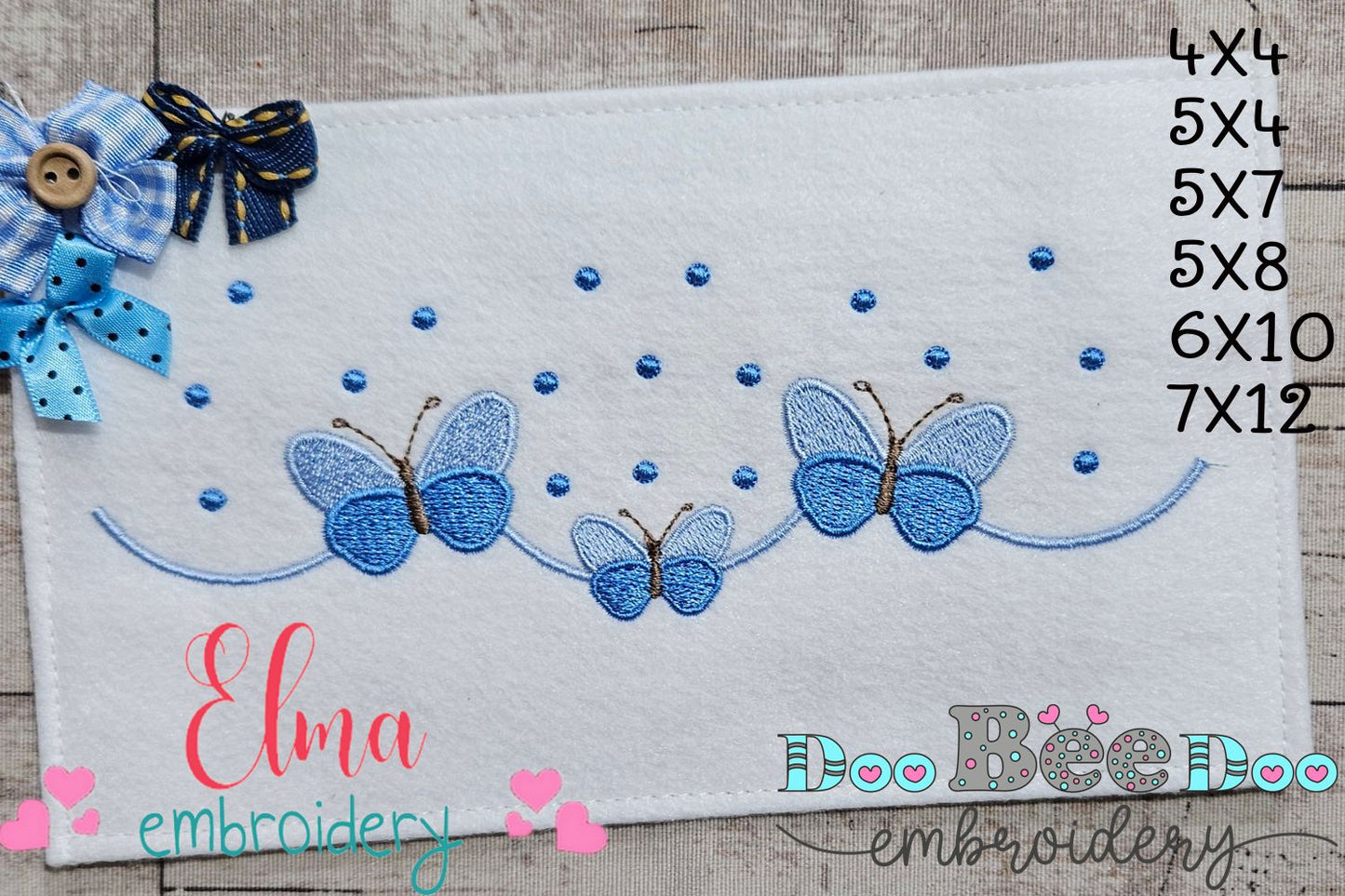 Delicate Butterflies - Fill Stitch - Machine Embroidery Design