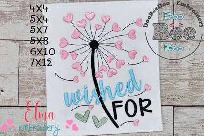 Dandelion Wished For - Fill Stitch - Machine Embroidery Design