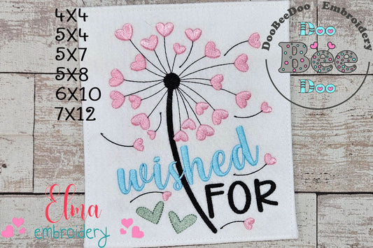 Dandelion Wished For - Fill Stitch - Machine Embroidery Design