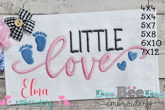 Newborn Little Love - Fill Stitch - Machine Embroidery Design