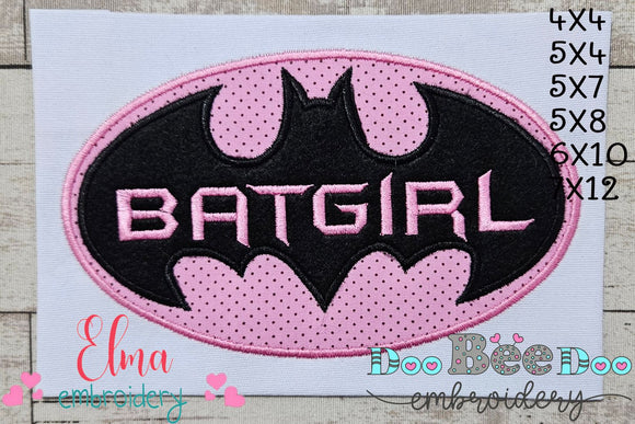 Batgirl - Applique Embroidery