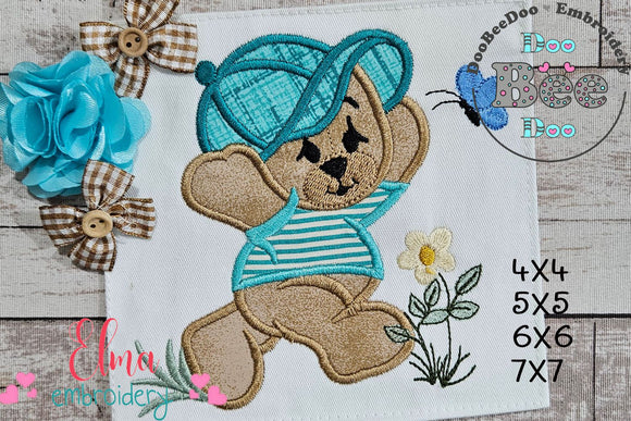 Baby Bear Boy - Applique - Machine Embroidery Design