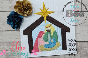 Nativity - Fill Stitch - Machine Embroidery Design