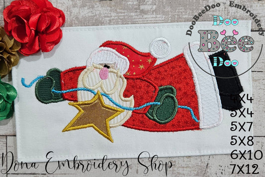 Country Santa Claus - Applique - Machine Embroidery Design