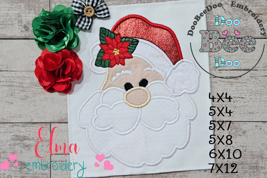 Sweet Santa Claus - Applique - Machine Embroidery Design