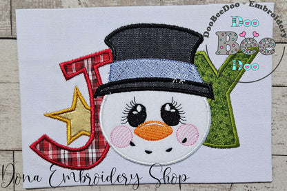 Joy Snowman - Applique