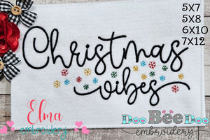 Merry Christmas Snowflake - Fill Stitch - Machine Embroidery Design