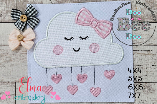Cloud Girl - Applique - Machine Embroidery Design