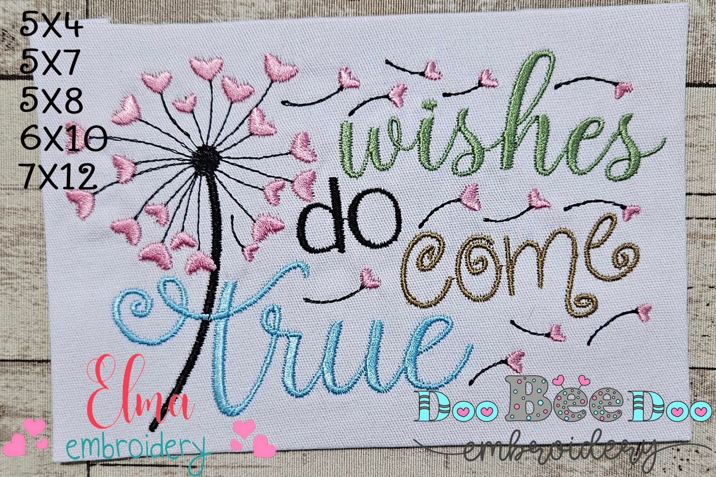 Dandelion Wishes Do Come True - Fill Stitch - Machine Embroidery Design