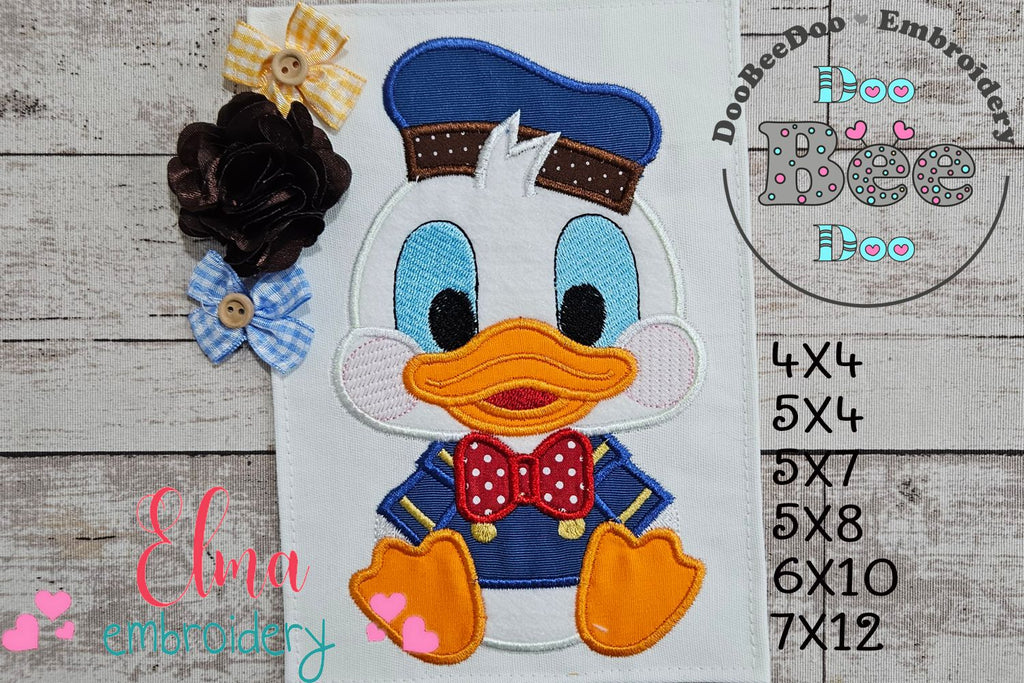 Baby Donald Duck - Applique - Machine Embroidery Design