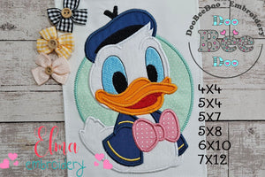 Donald Duck - Applique - Machine Embroidery Design