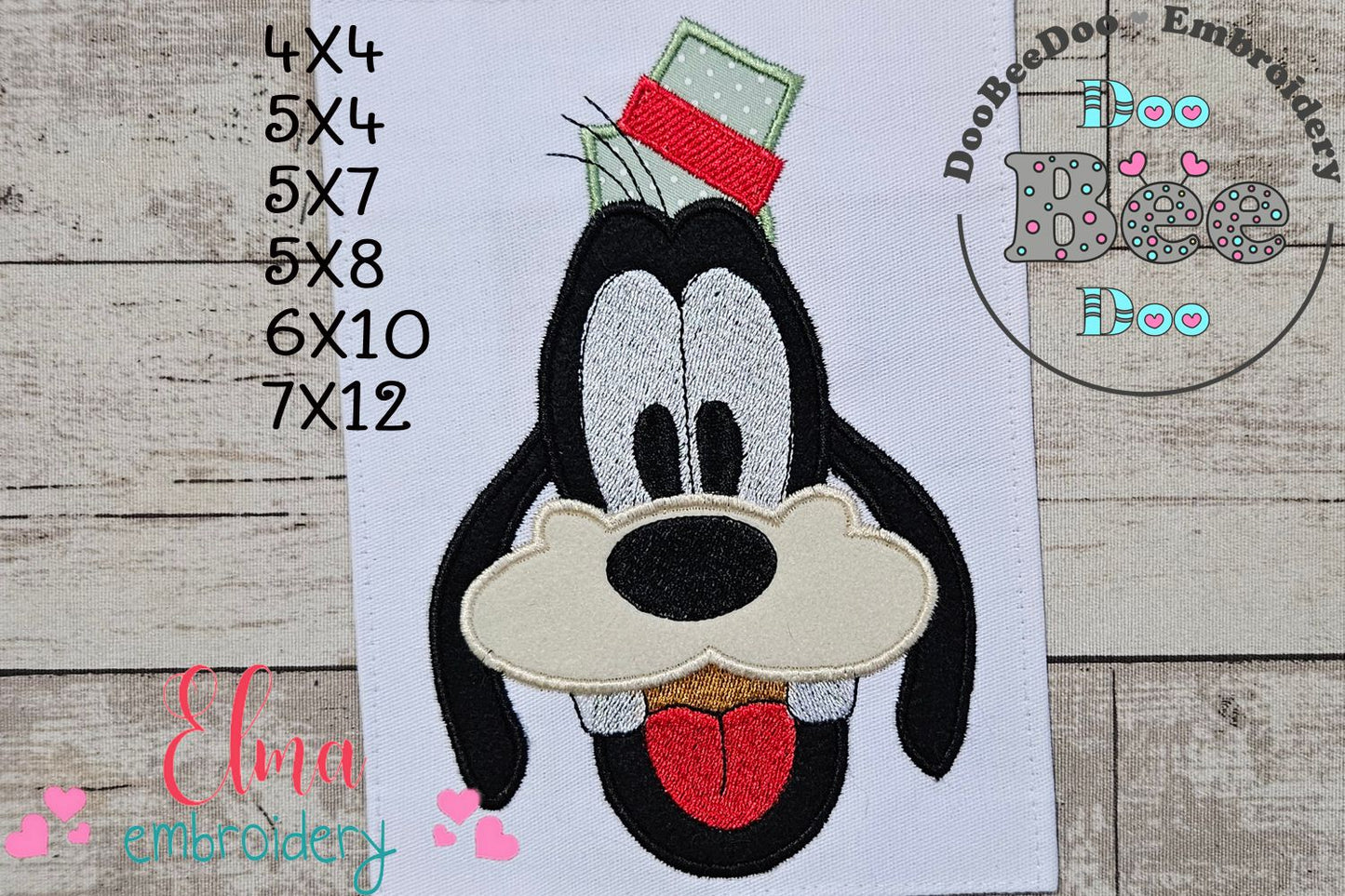 Goofy Face - Applique - Machine Embroidery Design